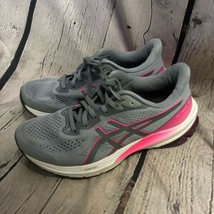 ASICS GT-1000 12 Athletic Running Sneakers Shoes‎ "Sheet Rock/Hot Pink" Wmns 7.5